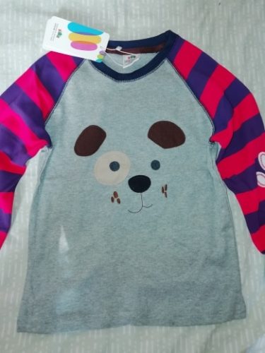 2020 Spring Autumn For 2-8 9 10 Years Children Cotton Striped Color Patchwork Cartoon Animal Baby Kids Boys Long Sleeve T-Shirts photo review