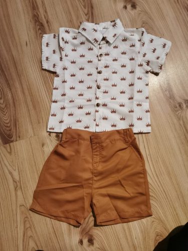 2020 New Kids Boys Summer Clothes Toddler Gentleman T-shirt Tops Shorts Outfits 2Pcs Kids Baby Boys Casual Clothes Sets photo review