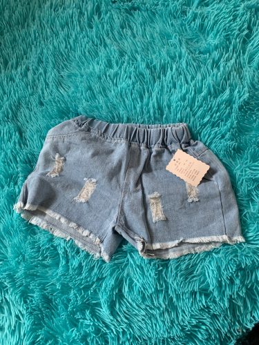 2020 Girls Denim Shorts Teenage Girl Summer Lace Pants Kids Bow Clothes Children Flowers Embroidery Jean Short For Teenager photo review