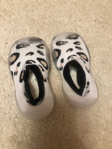 Summer Spring Leopard Soft Bottom Non-Slip Floor Socks Solid Color Toddler Girl Boy Shoes With Transparent Rubber Soles Kid Baby photo review