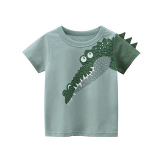 2022 Summer Children 3D Cartoon T-shirt for Boy Animal Printing Dinosaur Shark Boys T Shirt Girls Tops Tees Cartoon Kids Clothes