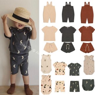 EnkeliBB Toddler Boy Casual T Shirt And Bloomers OZ High Quality Child Brand Designer Summer Clothes Baby Short Sleeve T-shirts